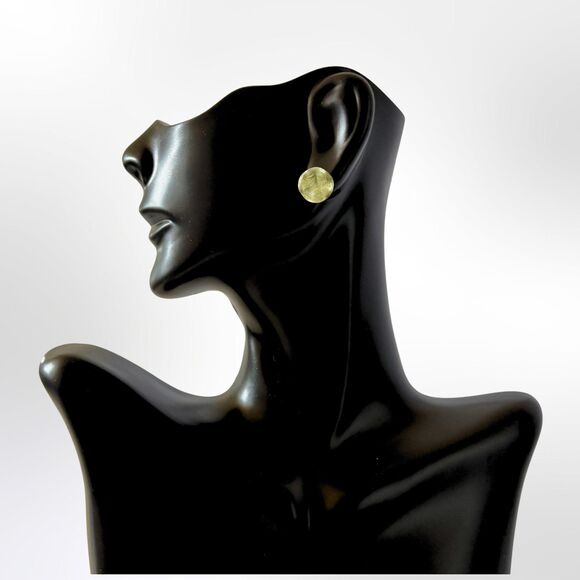 Vintage 1985 Avon Exclusive "Pearlized Ruffle" Circular Earrings - Green | NIB - Picture 5 of 5